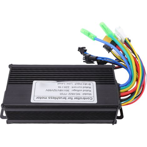 Contrôleur pour vélo électrique 22A 24V 36V 48V, contrôleur de moteur sans balais à 3 modes avec ligne lumineuse pour moteurs de 500W (1/5)