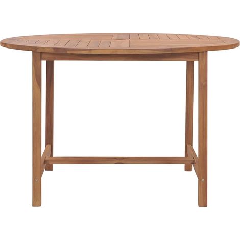 Maison Exclusive - Garten-Esstisch Ø110x75 cm Massivholz Teak (1/5)