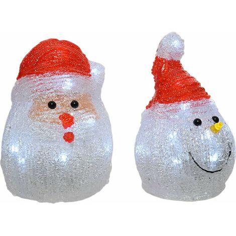 Figura di Babbo Natale a LED per modelli assortiti alimentati a batteria da interni (1/2)