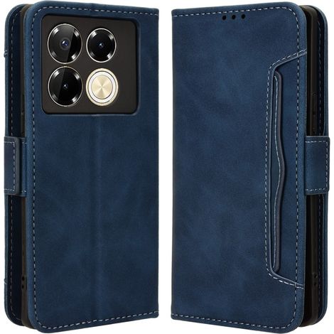 Funda tipo libro para Infinix Note 40 Pro Plus, con ranura para tarjeta, color azul marino. (1/5)