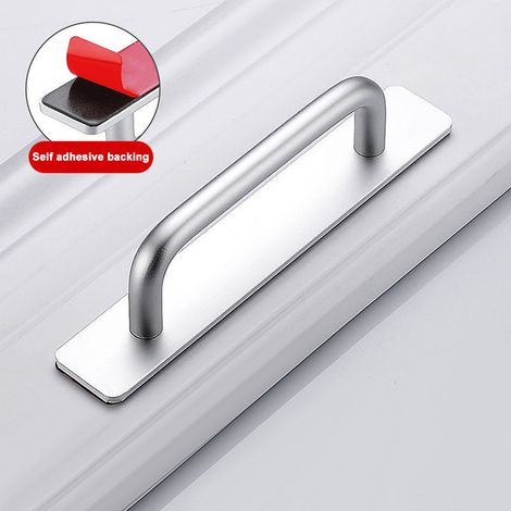 Selbstklebende Schubladengriffe aus Aluminiumlegierung, kein Bohren erforderlich, für Küchenmöbel, Schubladen, Fenster und Schiebetürenschränke. (1/5)
