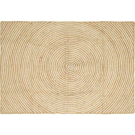 Alfombras de área Blanco 140 x 200 cm yute vidaXL