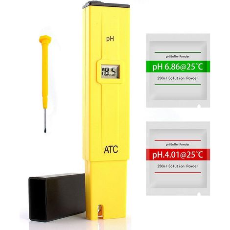 Medidor de pH digital, lápiz medidor de agua hidropónico digital eléctrico con pantalla LCD, función de calibración automática y rango de medición de 0,00 a 14,00. (1/5)
