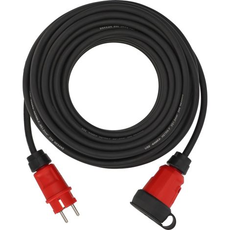 Brennenstuhl Professional Verlängerungskabel VN 2100 (25m Kabel H07RN-F 3G1,5 in schwarz, Baustelleneinsatz und ständiger Einsatz im Freien IP44, Made (1/5)