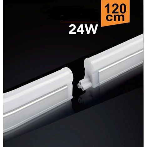 TrAdE Shop Traesio - Plafoniera Led Neon Sottopensile Opaco Vari Toni Luce 24 Watt 120 Cm - -Bianco Freddo      -