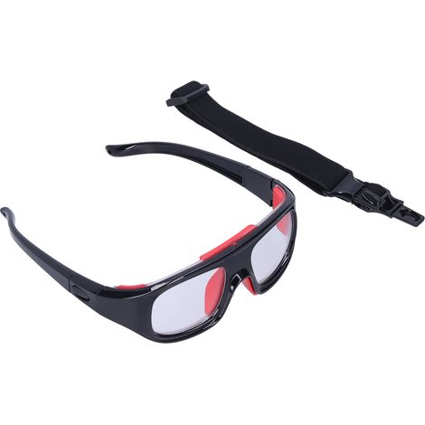 Lunettes de sport anti-éclats pour basketball et football, protection oculaire de sécurité (noir rouge) (1/5)