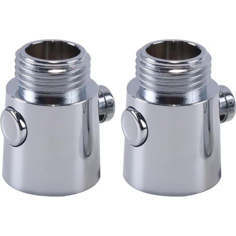 Sollbry Robinet d'angle de douche à deux pièces avec filetage extérieur/intérieur, vanne de régulation de débit d'eau universelle pour pommeau de douche à main (1/5)