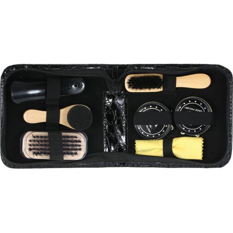 Kit de betún para calzado de 8 piezas que incluye cepillos negros y neutros para botas, zapatos y zapatillas deportivas (estilo 2). (1/5)
