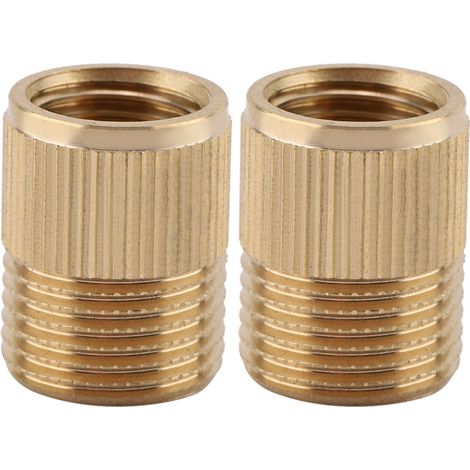 Raccord laiton G1/4 vers G3/8 Lot de 2 adaptateurs tuyau arrosage pistolet pulvérisateur agricole extérieur robuste anti-corrosion (1/5)
