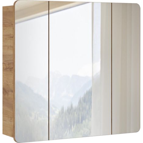 Spiegelschrank 80 cm LUTON-56 in Wotan Eiche Nb. Nb. B/H/T ca. 80/75/16 cm