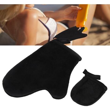 Gant Applicateur Autobronzant - Pour Crème Solaire et Lotion - Accessoire de Plage Noir