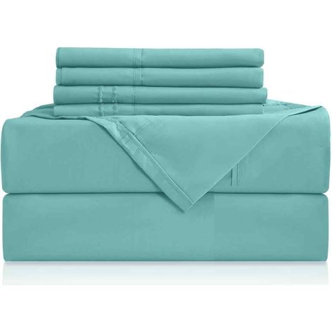 Luxuriöses 4-teiliges Bettwäscheset mit tiefen Taschen aus ultraweicher Mikrofaser, petrolfarben
