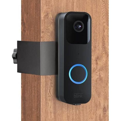 Support de sonnette, support de fixation auto-adhésif pour sonnette vidéo Blink, support de porte sans perçage, accessoire pour système de sécurité domestique Blink, sonnette Blink non incluse (noir) (1/5)