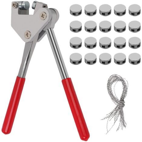 Tenailles Pinces d'étanchéité Set Rouge plomb Seal 10mm Poignée en plastique (1x étanchéité de pinces à câble + 20 x plombs + 20 x fil d'étanchéité) (1/5)