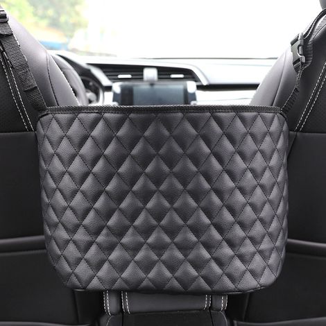Porte-bagages en cuir, sac de rangement en filet pour voiture et siège. (1/3)