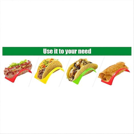 Plateaux à tacos, plateaux à burritos en plastique, plateaux de service, articles de fête, jaune (1/5)