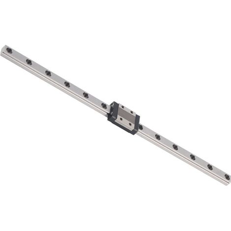 Linear Rail MGN9 con sedile scorrevole, lineare binario cuscinetti in acciaio adattato alle apparecchiature per l'automazione di macchine utensili, CNC, 250 mm. (1/5)