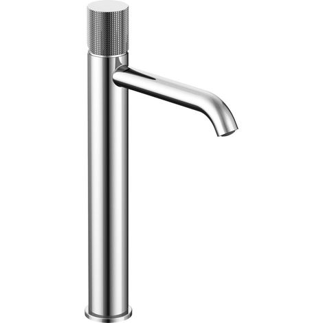 Mezclador monomando de lavabo con caño alto para desagüe clic-clac Paini Cox Grip 7GCR205OLL  Cromo - Sin Desagüe