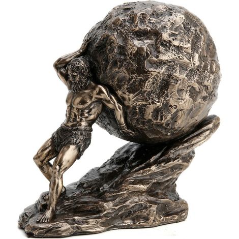 Signes Grimalt Figura De Persona Figuras  Figura Dios Sisyphus Rodando Bronce Dorado 11x7x11cm 27362