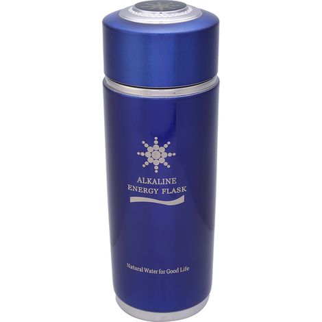 Tragbare alkalische ionisierende Edelstahl-Wasserflasche – Nano Bio Energy Balance Flasche (Blau)