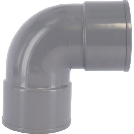 Coude PVC FF 87° Ø 80MM ép.3,2MM pour gouttière de 25 - GRIS (1/2)