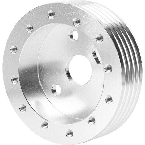 Entretoise de moyeu de volant en aluminium 1 po pour roues à 5 ou 6 trous vers adaptateur à 3 trous (argent) (1/4)