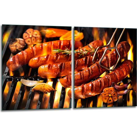 2 plaques de protection en verre pour cuisinière 40x52 (1/5)