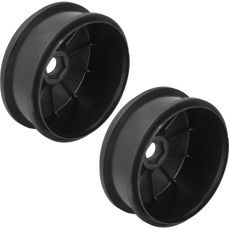 2 Roues Tout-Terrain en Plastique Noir pour Voiture RC 1/8, Jantes pour Crawler, Pièces de Rechange RC (1/5)