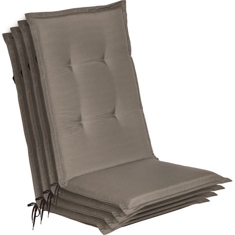 4er Set Gartenstuhlauflage Loft HL Taupe, 120x50x6cm (1/5)