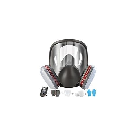 Reusable Full Face Protective Mask with Filters and Gloves for Paint, Dust, and Chemicals (1/5)