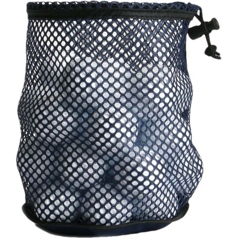 Mesh-Balltasche, Golfball-Aufbewahrungstasche Nylon-Kordelzugsack mit Kordelschnalle - Golf Cart Organizer Polyester Net Mesh Aufbewahrungstasche und ID-Tag für Bälle (1/5)