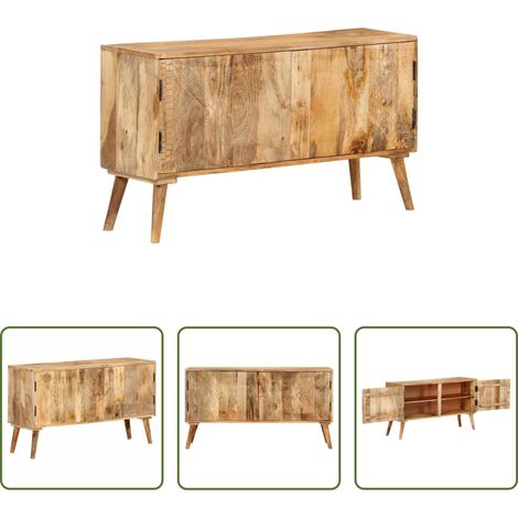 vidaXL Rangement - Buffet Bois de manguier massif 110x30x60 cm (1/5)