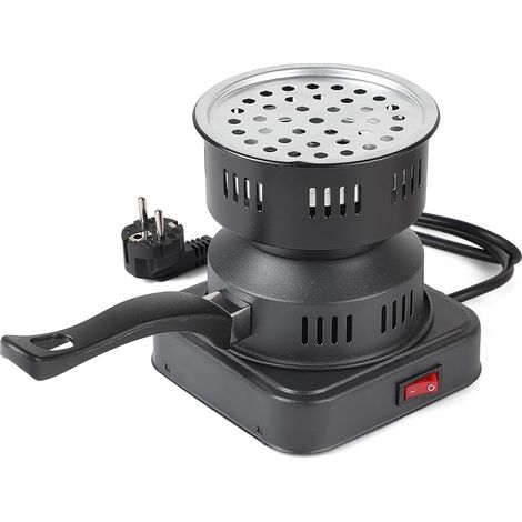 Tragbarer elektrischer Holzkohleanzünder (450–600 W), 14 cm x 12,5 cm x 15 cm, mit Tragegriff, ideal für Camping und Kochen (1/5)