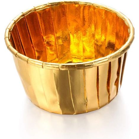 Cupcake Wrappers Party Supplies Outils Or Argent patisserie Gateau Liner Muffin de Cuisson Sertissage Cas Moule gateau Coupes Papier (50pcs, Or)-Fei Yu (1/5)