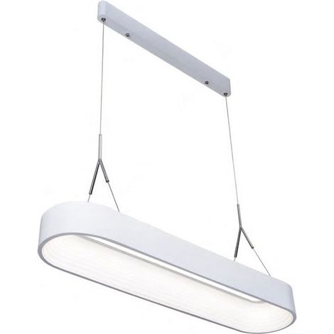 Lámpara Colgante LED 40W 4200K Moderna de Aluminio Blanco