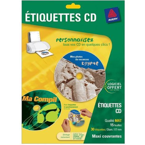Avery 30 Etiquettes CD