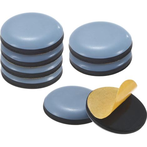 Set mit 8 selbstklebenden Bodenschonern für Möbel, 25 mm dick, ideal für Stühle und Haushaltsgeräte, rund und grau