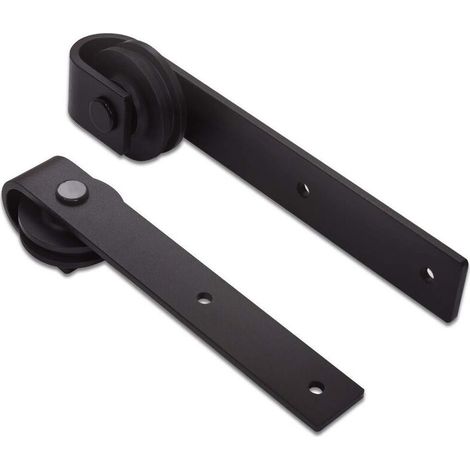 Ensemble de 2 Galets de Suspension Pour Porte de Grange Coulissante Pour Quincaillerie Kit de Rail pour Porte Coulissante, Seulement 2PCS Rollers (No Rail) (1/5)