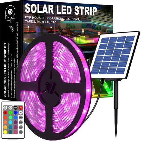 Solar LED Strip IP67 15m Cool White LED Strip Light for Garden Trees Home Christmas Holiday Patio Party Decoration (1/5)