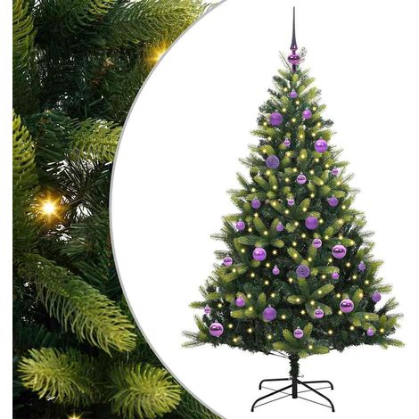 Arbre de Noël Sapin de Noël artificiel à charnières 150 LED Vert 150 cm (1/5)