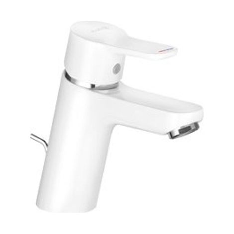 PURE & EASY Lavabo EHM 70 m. Évacuation en métal blanc/chrome (1/3)