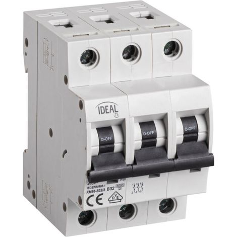 Ideal KMB6 3P B32 Leitungsschutzschalter - Ideal KMB6 3P B32 Leitungsschutzschalter - Ideal KMB6 3P B32 Leitungsschutzschalter (1/2)