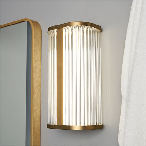 Forum Spa Nayru Satin Brass Bathroom LED CCT Wall Light - SPA-44380-SBRS (1/5)