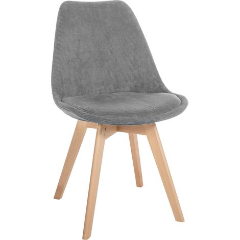 Esszimmerstuhl Linares grau Cord (1/5)