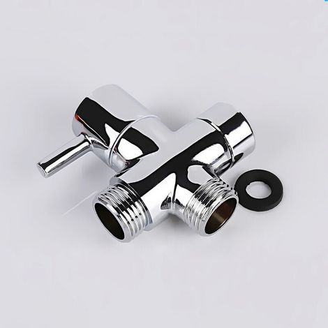 Valve 3 voies G1/2", Valve 3 voies Douchette à main Composantes de douche Accessoires universels Fini chromé (1/4)