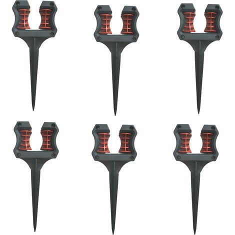 Lot de 6 guides de tuyau d'arrosage, support de tuyau d'arrosage, support de tuyau de pelouse, support de tuyau avec piquet pour protéger les plantes de jardin, cours, parterres de fleurs