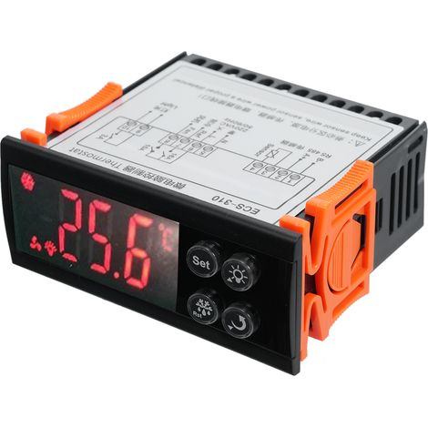 Termostato digitale a microprocessore ECS-310 con sensore NTC, interruttore termoregolatore 220V per congelatori domestici, frigoriferi e refrigeratori industriali. (1/5)