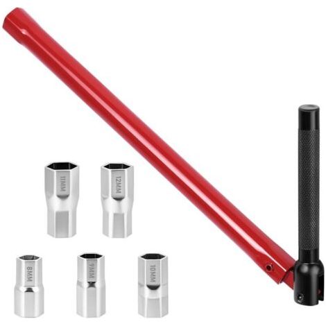Pair Cle Pour Robinet Evier, Outil de Montage de Robinet 8-12mm + 6 Douilles clé de robinet, clés pour lavabo, pour la cuisine, la salle de bain et l'évier