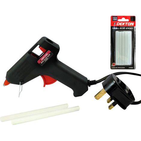 Dekton Hot Melt 10w Glue Gun With 14 Adhesive Sticks  Hobby Craft Wood Plastic (1/2)