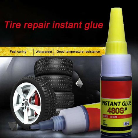 Colle de réparation de pneus, colle imperméable professionnelle à forte adhérence pour pneus de voiture, moto, vélo et camion (1/5)
